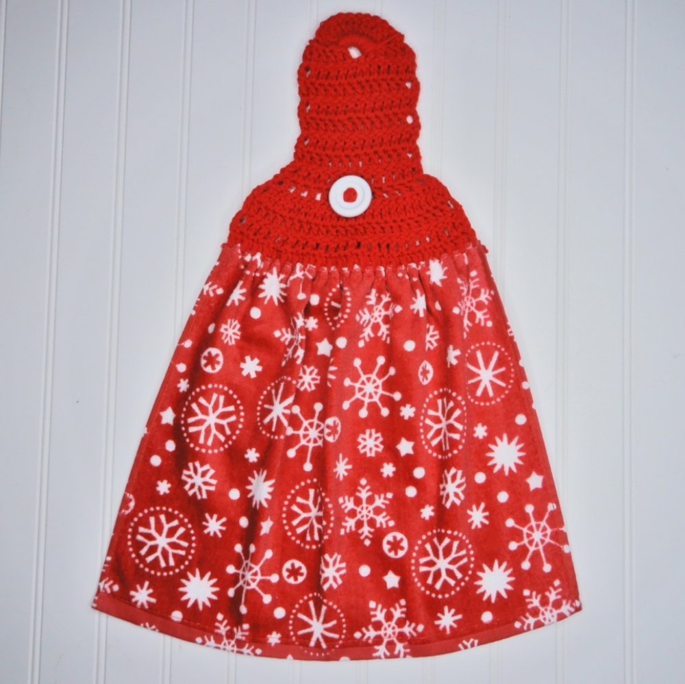 Snowflakes Crochet Top Towel
